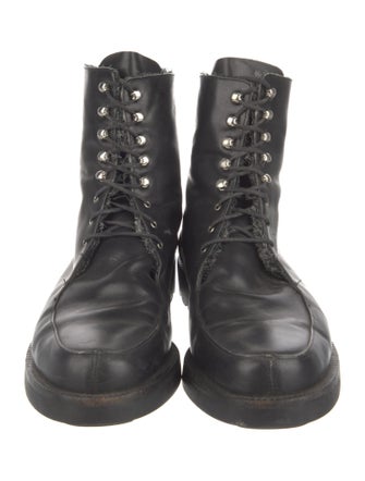 Stephane Kélian Leather Combat Boots