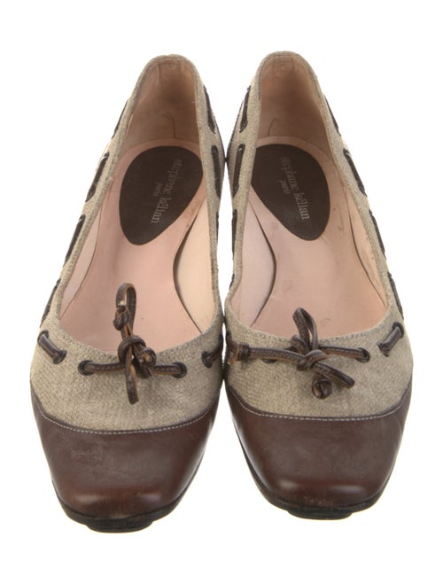 Stephane Kélian Leather Colorblock Pattern Pumps