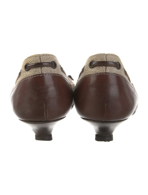 Stephane Kélian Leather Colorblock Pattern Pumps