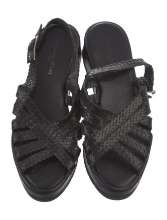 Stephane Kélian Leather Slingback Sandals