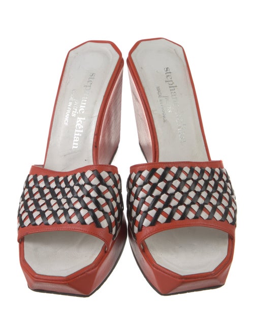 Stephane Kélian Leather Printed Slides