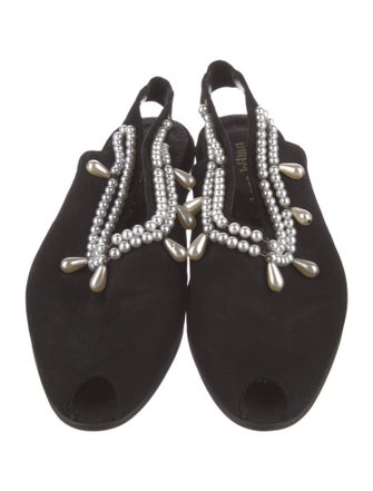 Stephane Kélian Suede Slingback Flats