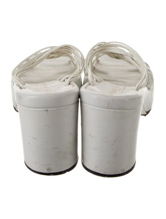 Stephane Kélian Leather Braided Accents Slides