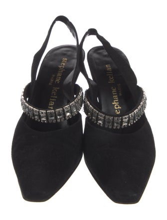 Stephane Kélian Suede Slingback Pumps
