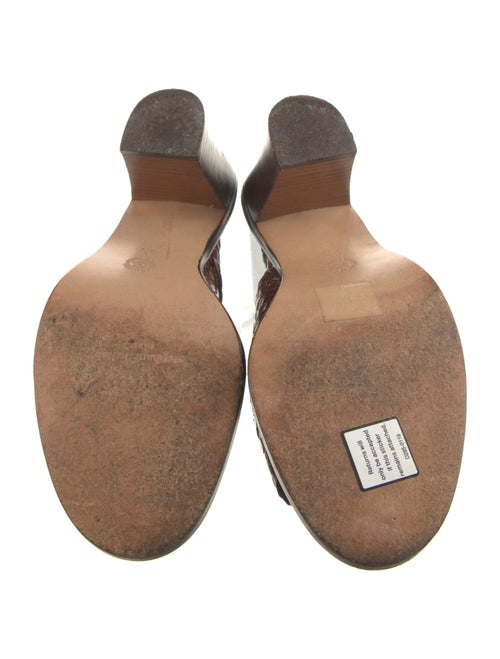 Stephane Kélian Patent Leather Braided Accents Slides