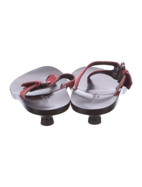 Stephane Kélian Suede Colorblock Pattern Slides