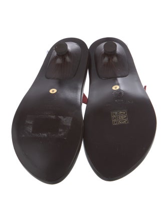 Stephane Kélian Suede Colorblock Pattern Slides