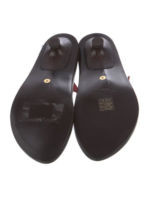 Stephane Kélian Suede Colorblock Pattern Slides