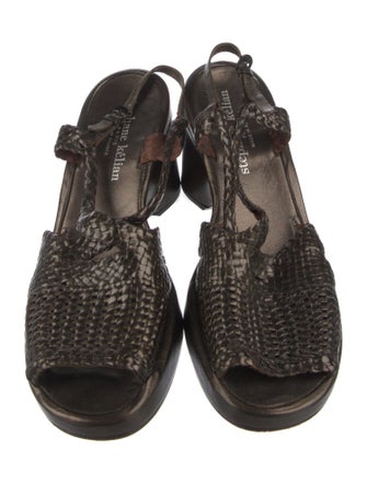 Stephane Kélian Leather Slingback Sandals