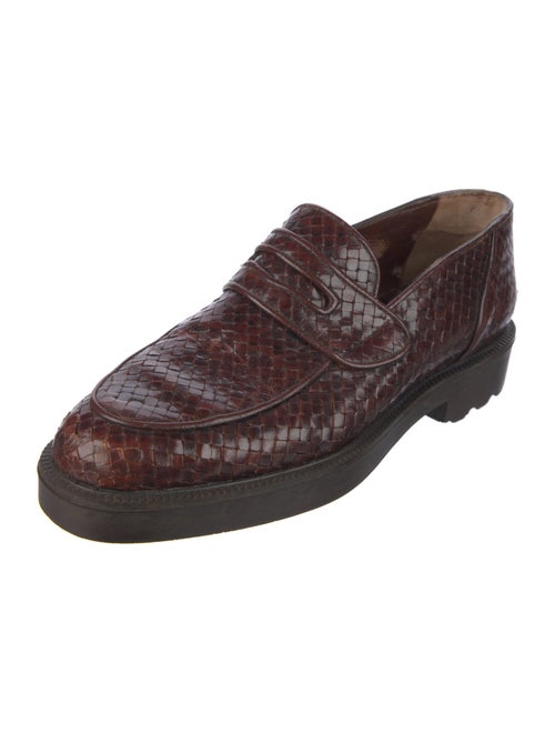 Stephane Kélian Leather Animal Print Loafers