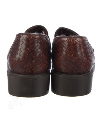 Stephane Kélian Leather Animal Print Loafers