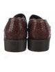 Stephane Kélian Leather Animal Print Loafers