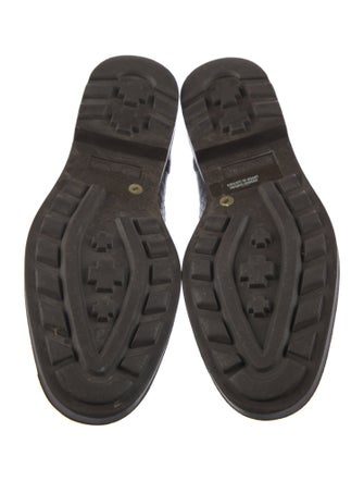 Stephane Kélian Leather Animal Print Loafers