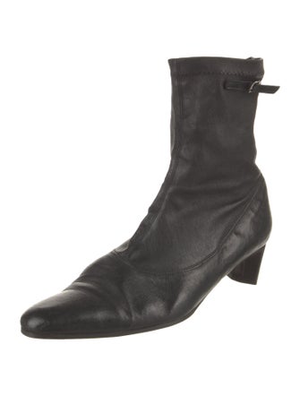 Stephane Kélian Leather Sock Boots