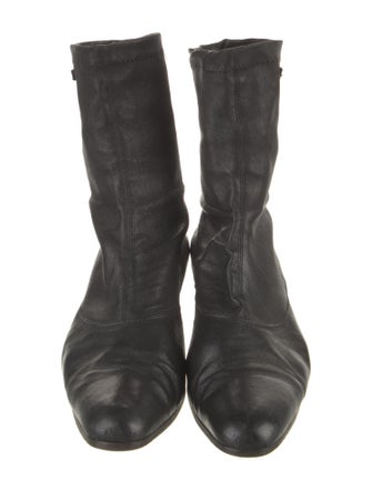 Stephane Kélian Leather Sock Boots