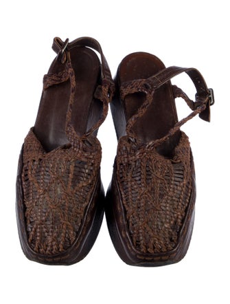 Stephane Kélian Leather Slingback Flats