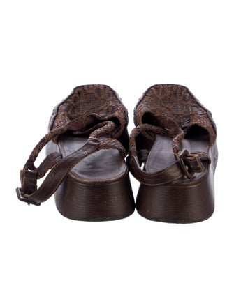 Stephane Kélian Leather Slingback Flats