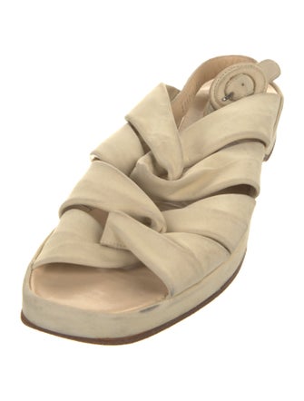 Stephane Kélian Leather Slingback Sandals