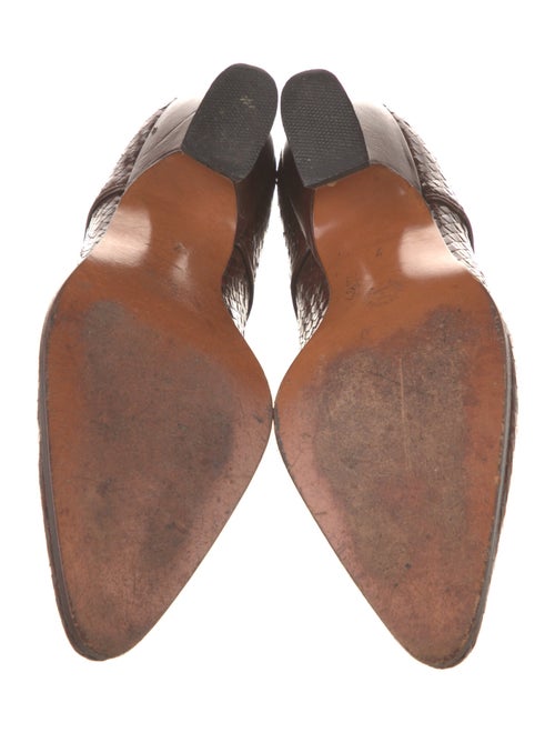 Stephane Kélian Leather Animal Print Mules