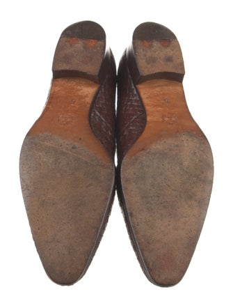 Stephane Kélian Leather Colorblock Pattern Lace-Up Boots