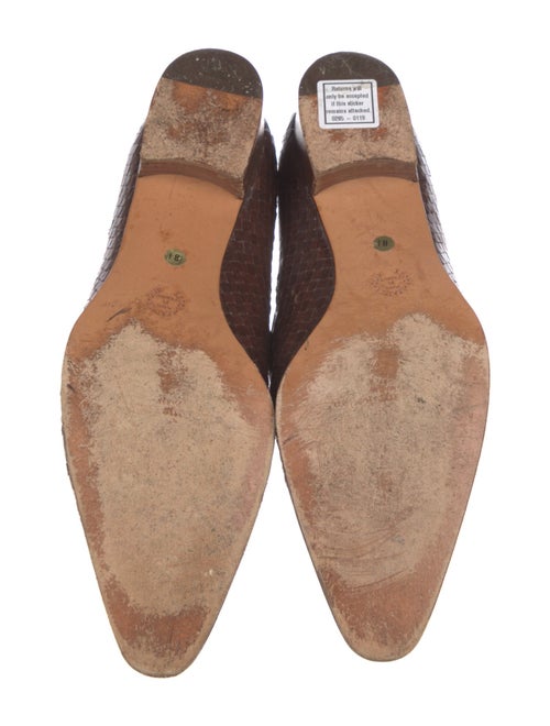 Stephane Kélian Leather Animal Print Mules