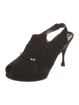 Stephane Kélian Suede Slingback Pumps