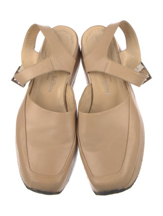 Stephane Kélian Leather Slingback Flats