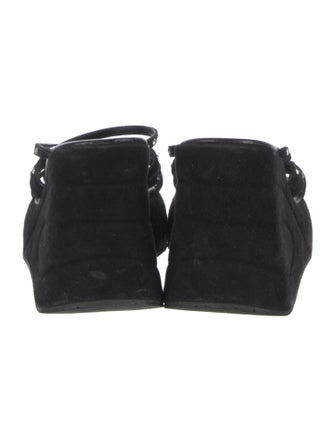 Stephane Kélian Suede Studded Accents Slides