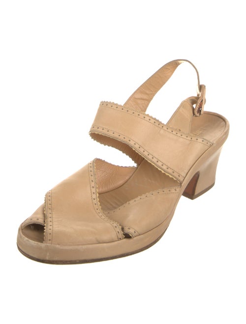 Stephane Kélian Leather Slingback Sandals