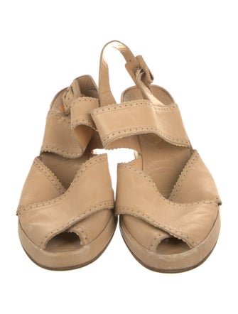 Stephane Kélian Leather Slingback Sandals