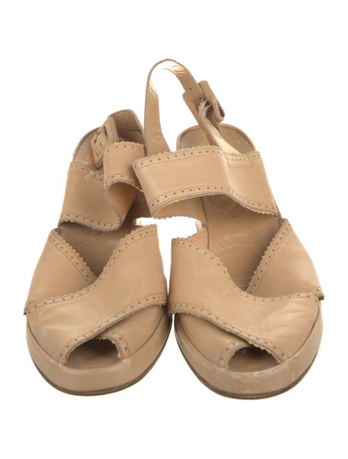 Stephane Kélian Leather Slingback Sandals