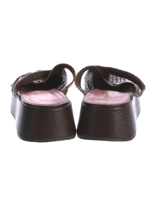 Stephane Kélian Leather Braided Accents Flats