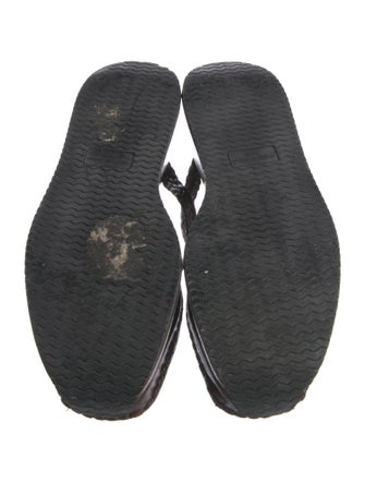 Stephane Kélian Leather Braided Accents Flats