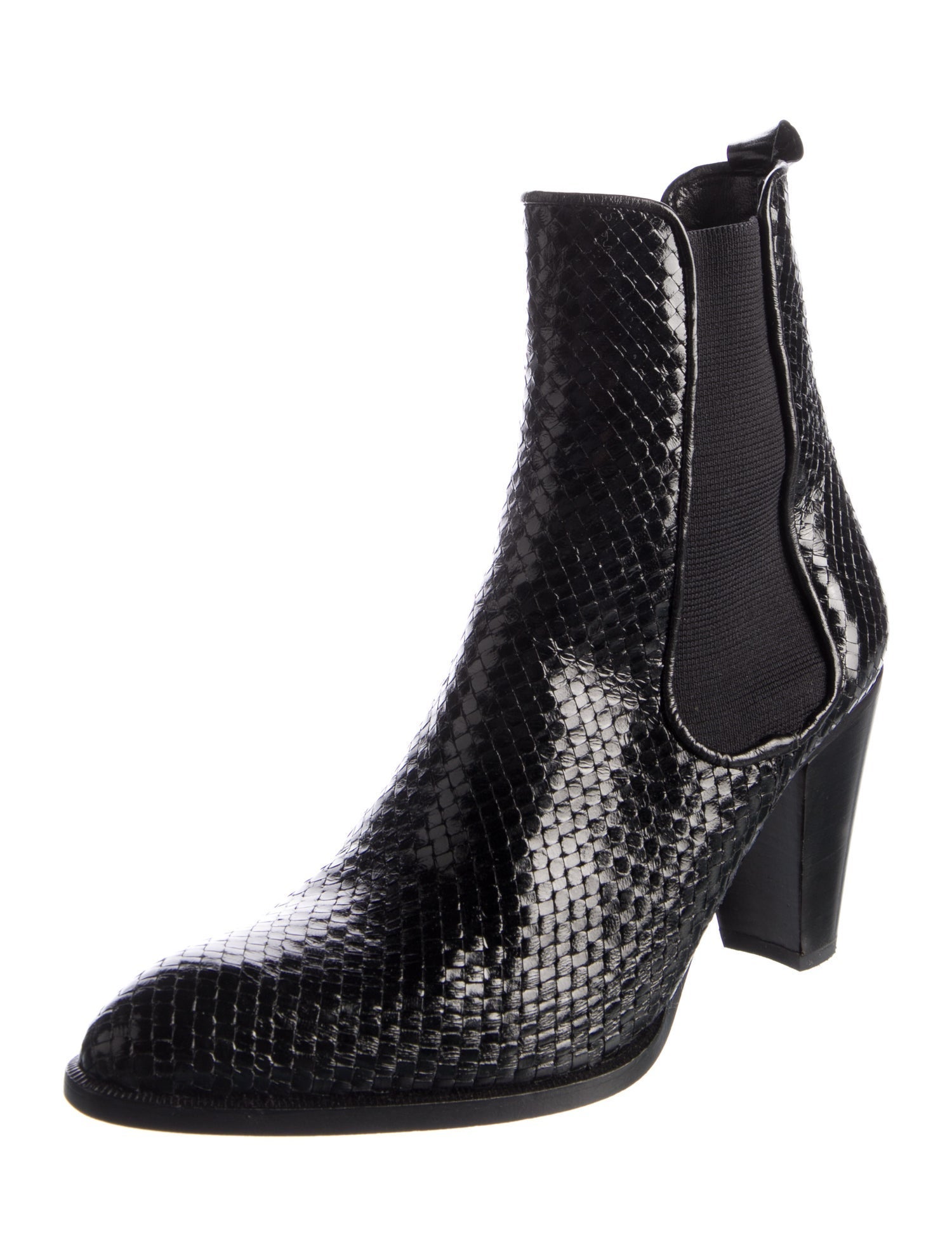 Stephane Kélian Leather Animal Print Chelsea Boots