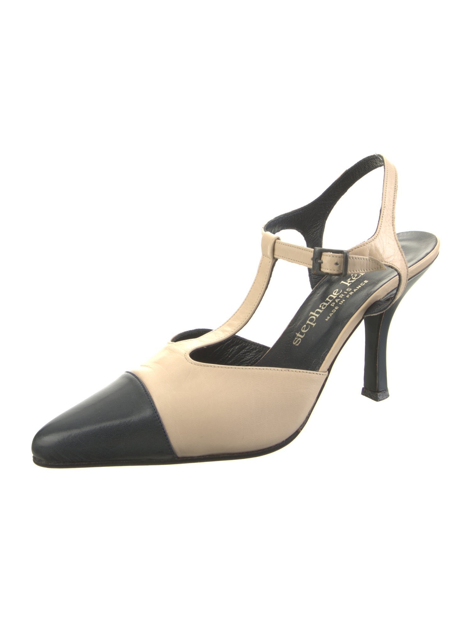 Stephane Kélian Leather T-Strap Pumps
