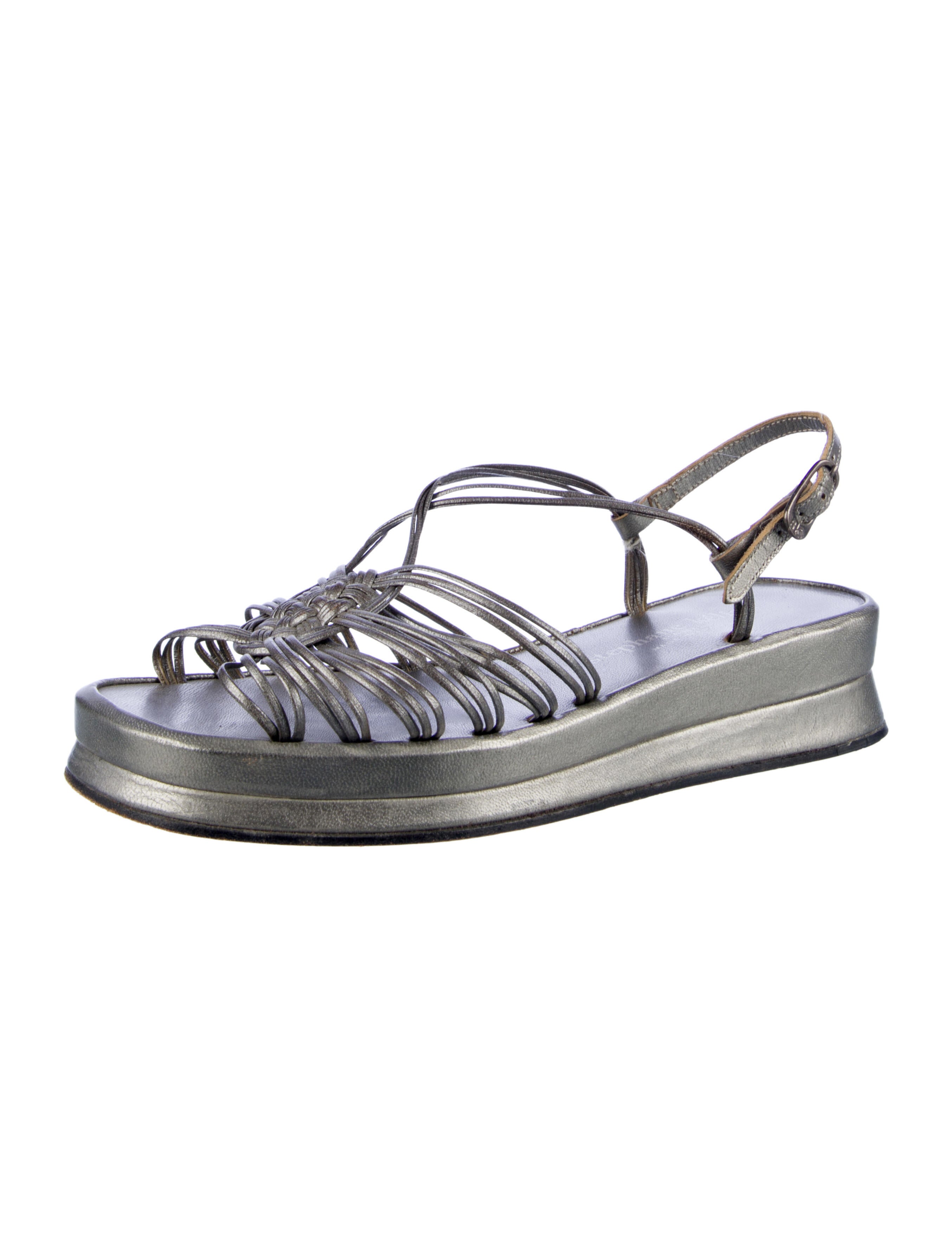 Stephane Kélian Leather Slingback Sandals