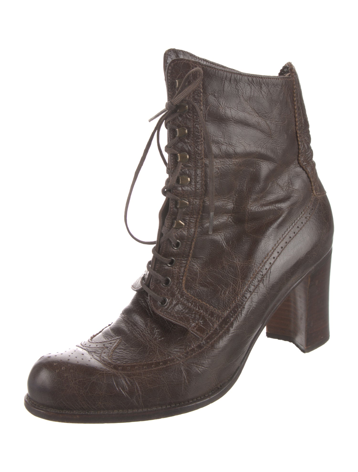 Stephane Kélian Leather Lace-Up Boots