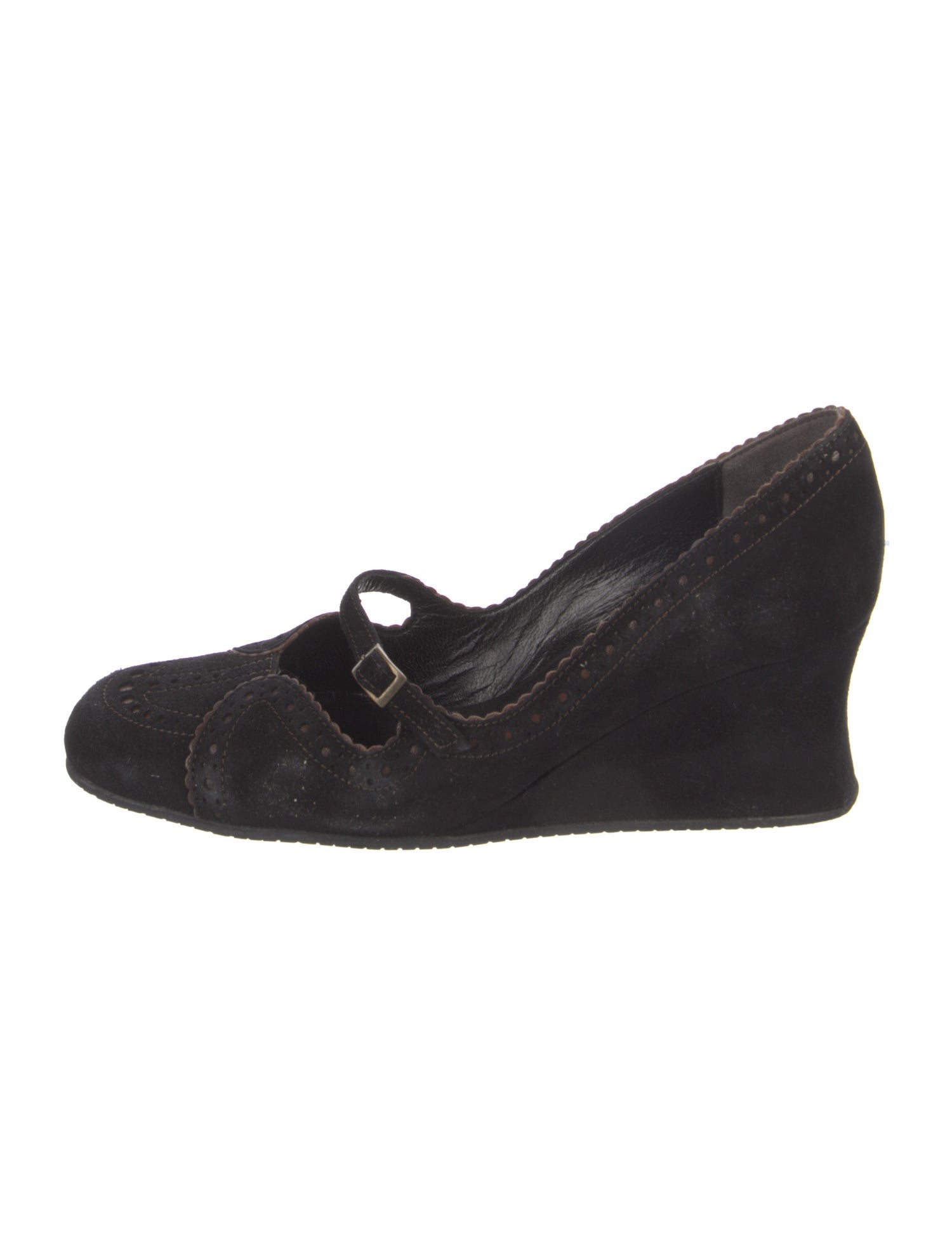 Stephane Kélian Suede Mary Jane Flats