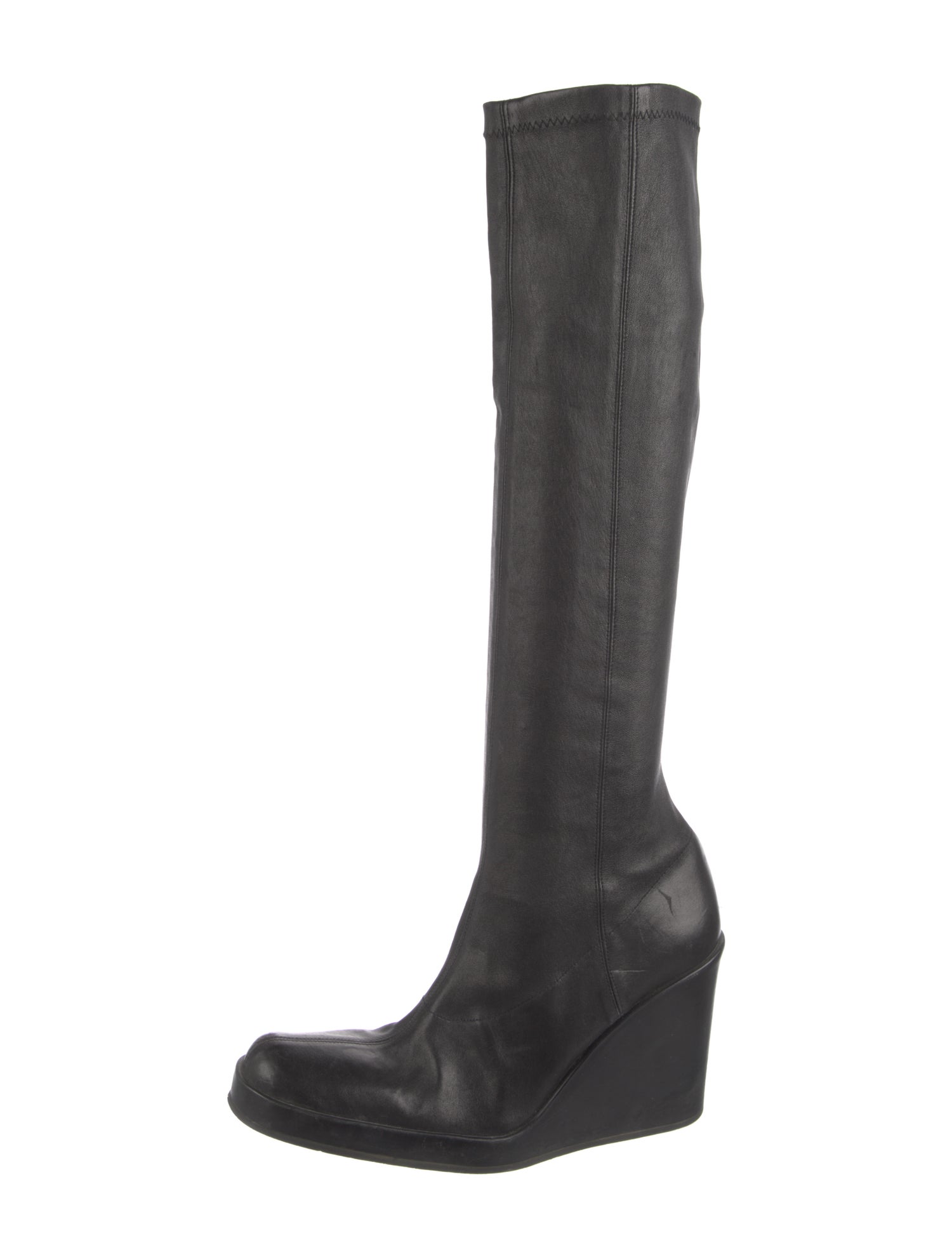 Stephane Kélian Leather Sock Boots
