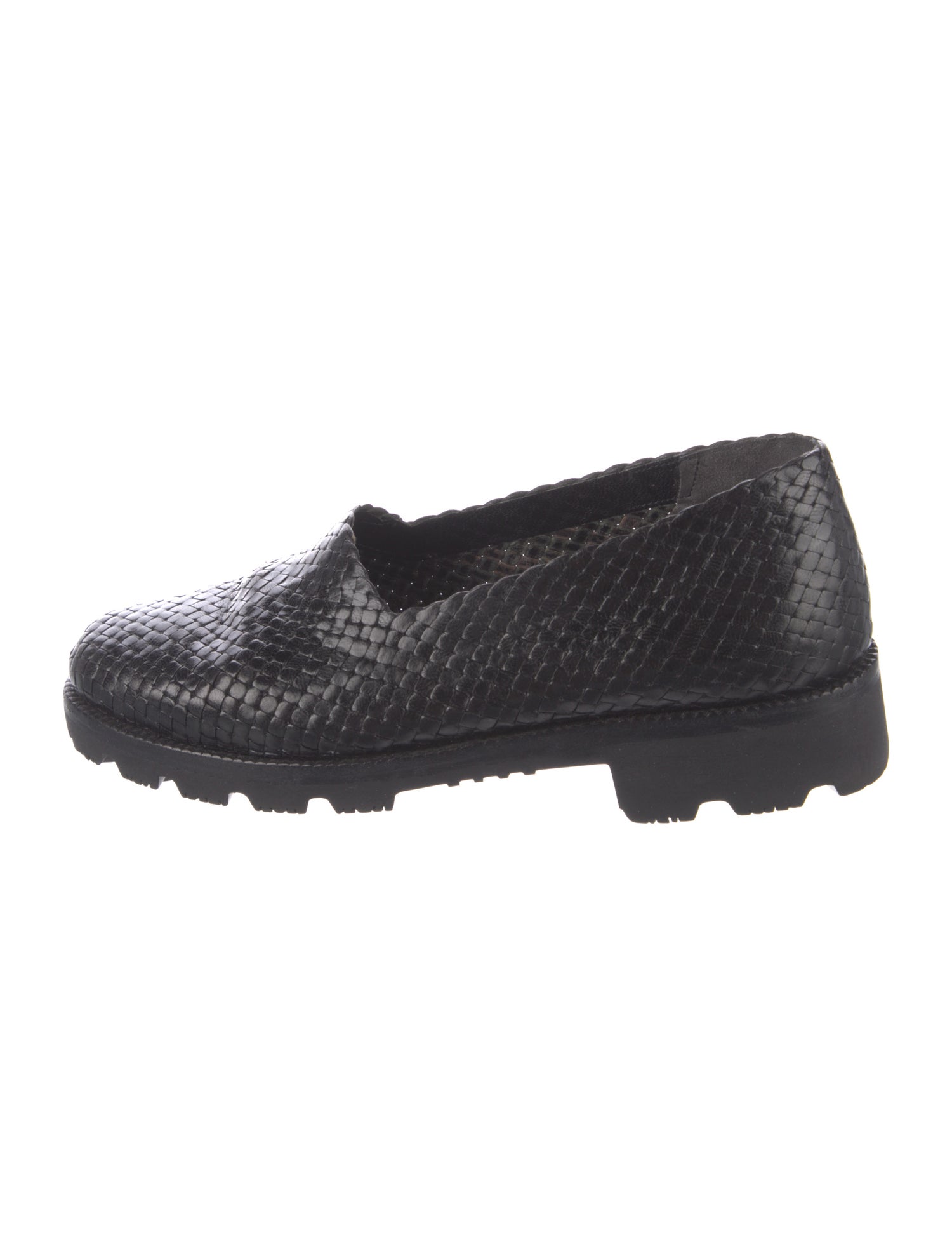 Stephane Kélian Leather Braided Accents Loafers