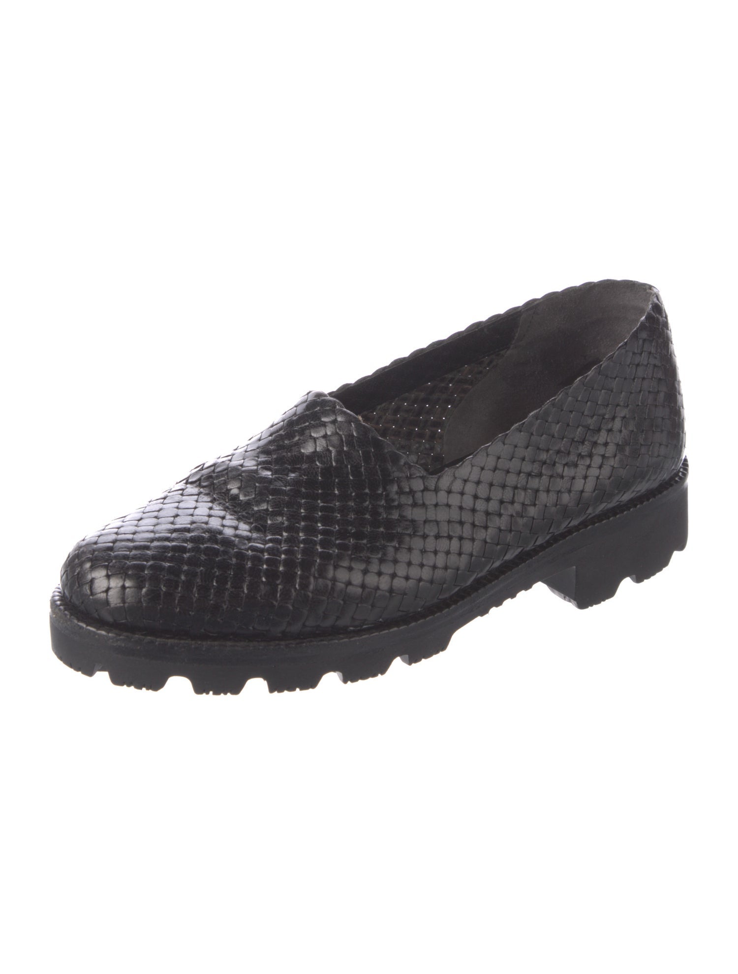 Stephane Kélian Leather Braided Accents Loafers