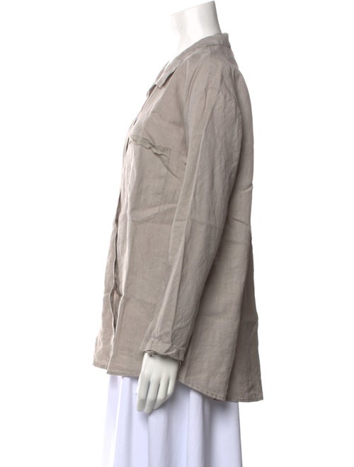 Kristensen Du Nord Linen Long Sleeve Button-Up Top