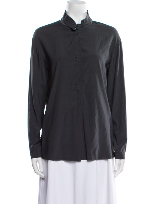 Kristensen Du Nord Silk Long Sleeve Button-Up Top