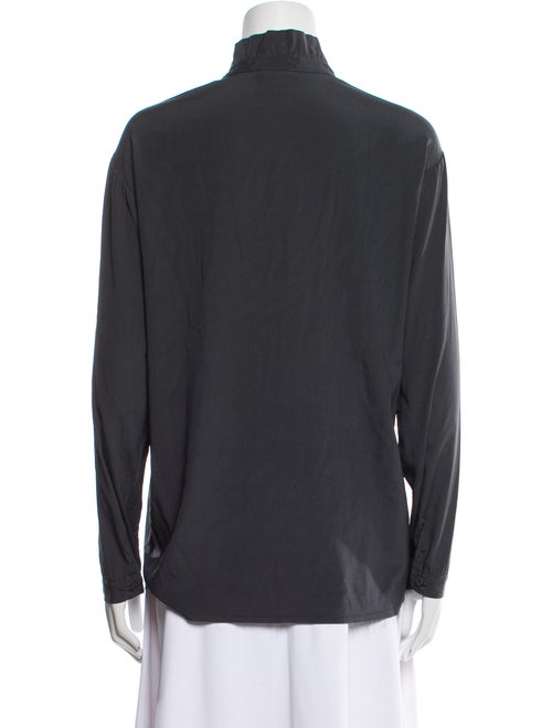 Kristensen Du Nord Silk Long Sleeve Button-Up Top