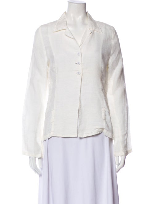Kristensen Du Nord Linen Long Sleeve Button-Up Top