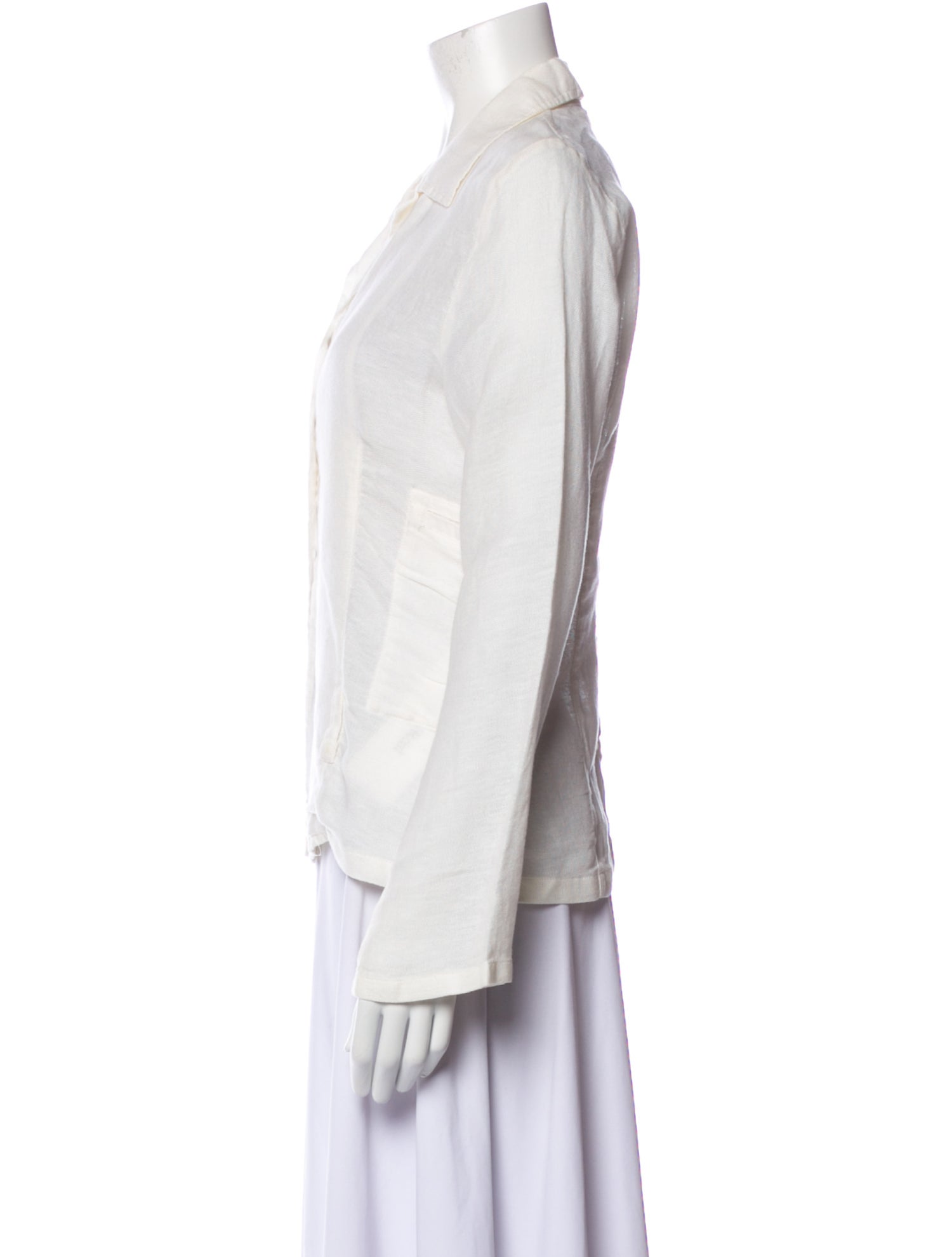 Kristensen Du Nord Linen Long Sleeve Button-Up Top