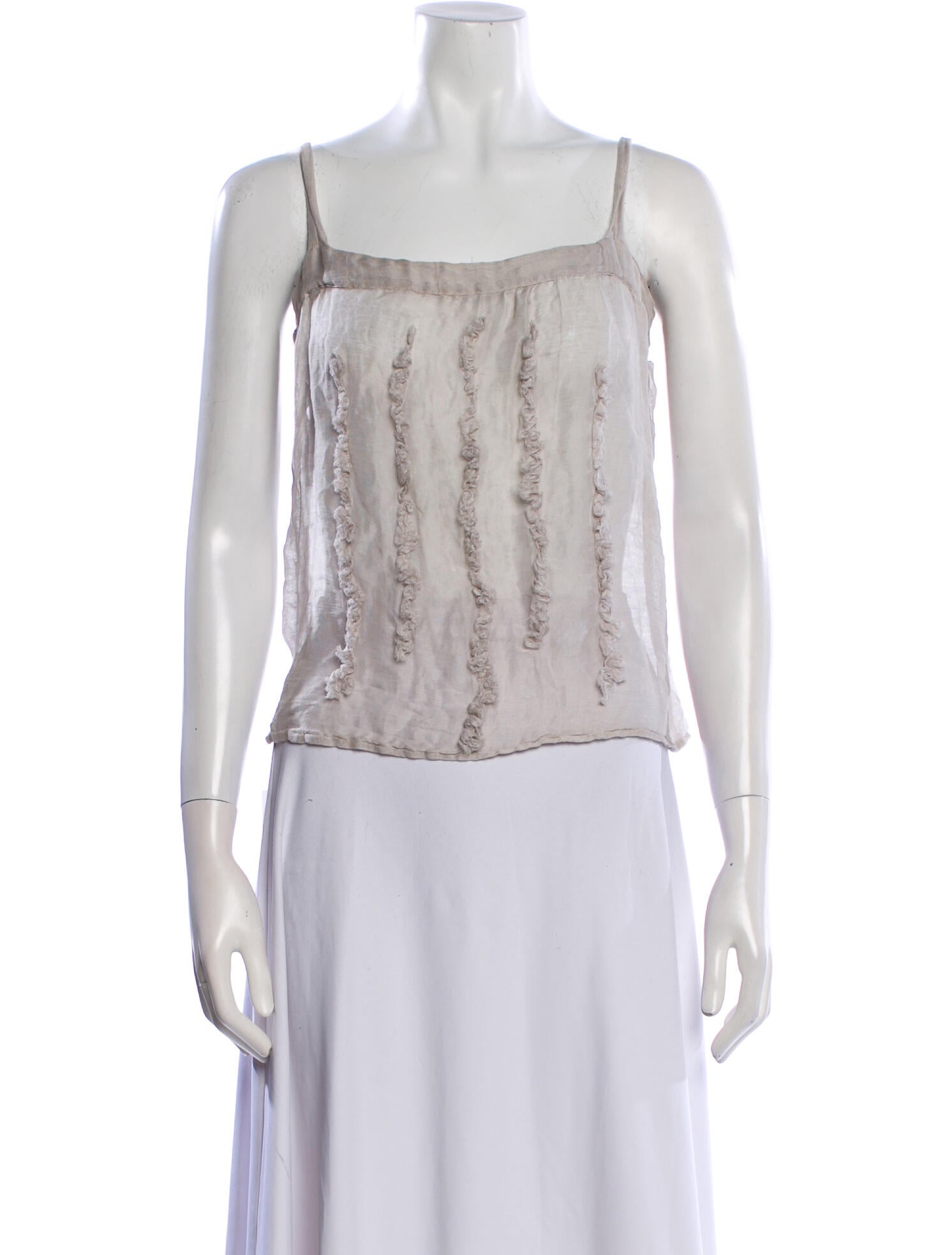 Kristensen Du Nord Linen Square Neckline Top