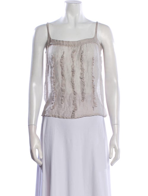 Kristensen Du Nord Linen Square Neckline Top