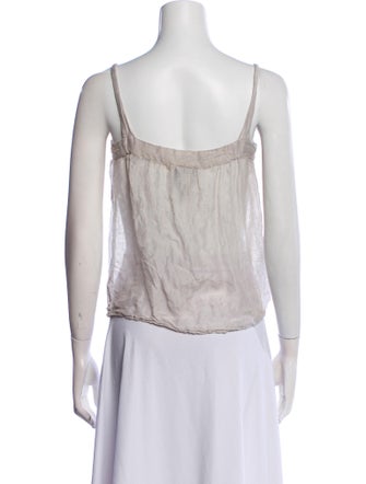 Kristensen Du Nord Linen Square Neckline Top