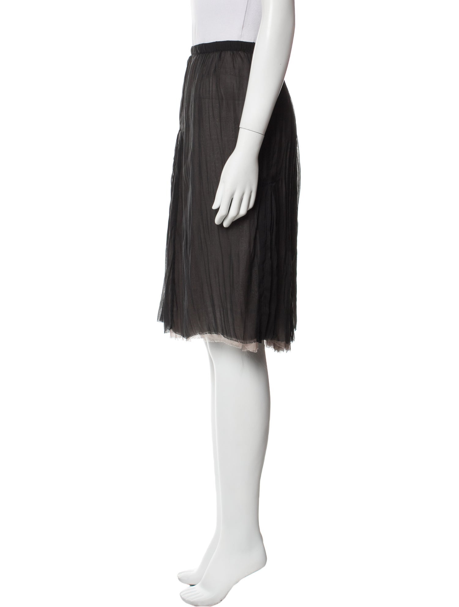 Kristensen Du Nord Silk Knee-Length Skirt